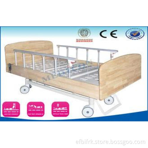 Electric Nursing Beds With Wooden Headboard , Semi Fowler H